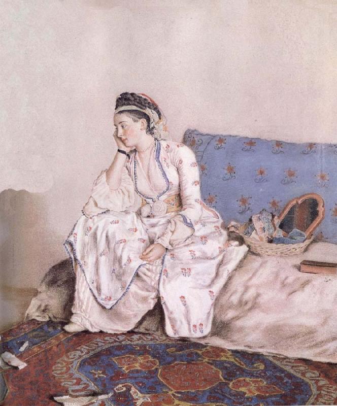 Jean-Etienne Liotard Portrait of Mary Gunning Countess of Coventry Norge oil painting art